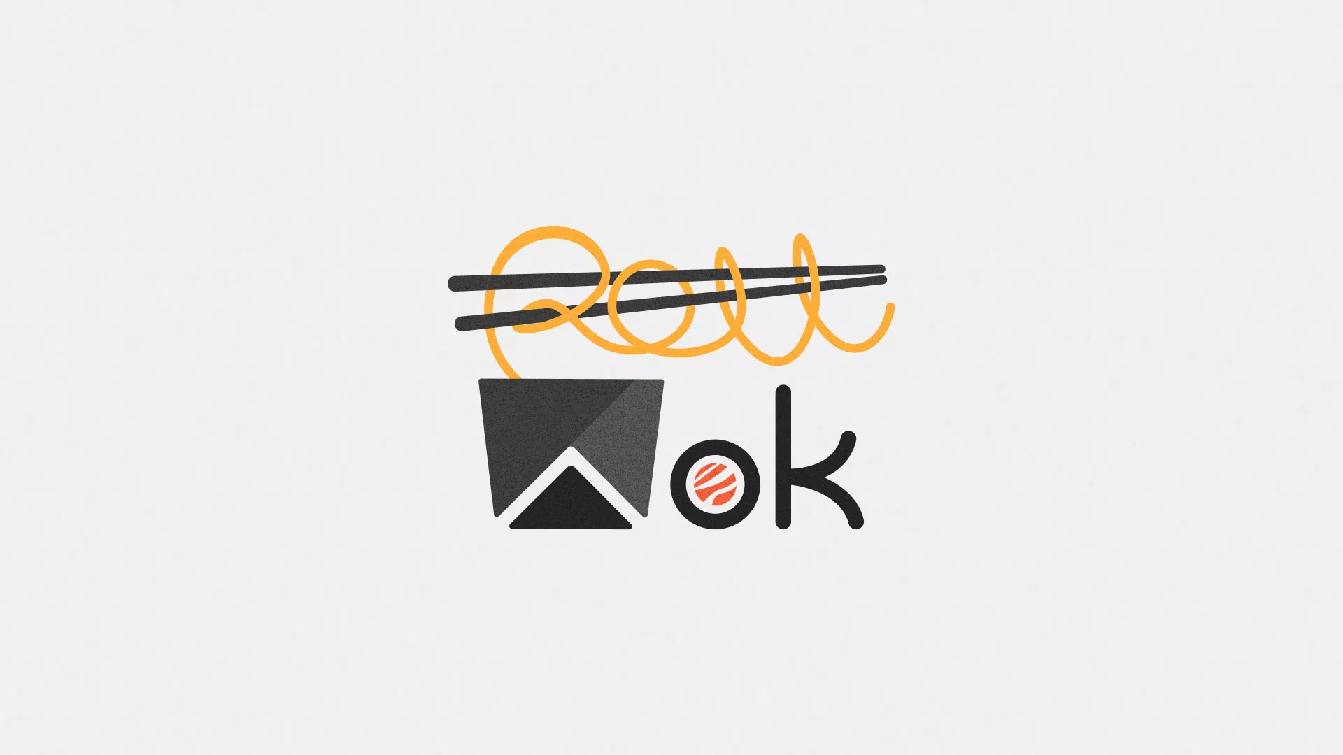 Разработка логотипа суши-бара «Roll Wok Club» в Казани